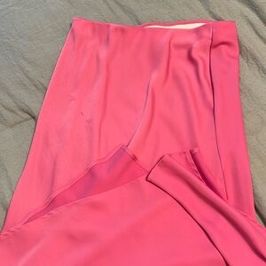 Pink midi skirt